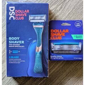 Dollar Shave Club Body Shaver - 4 blade, 1 razor, 6 cartridges (Mixed)